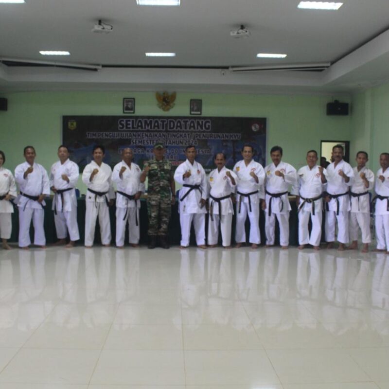 Ujian Kenaikan Tingkat Karate Lemkari Kodim 1009/Tla, 88 Peserta Ikuti