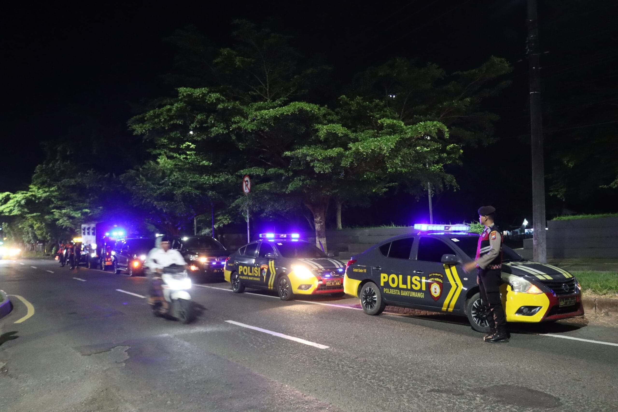 Polresta Banyuwangi Gelar Patroli Gabungan Skala Besar Antisipasi Balap Liar