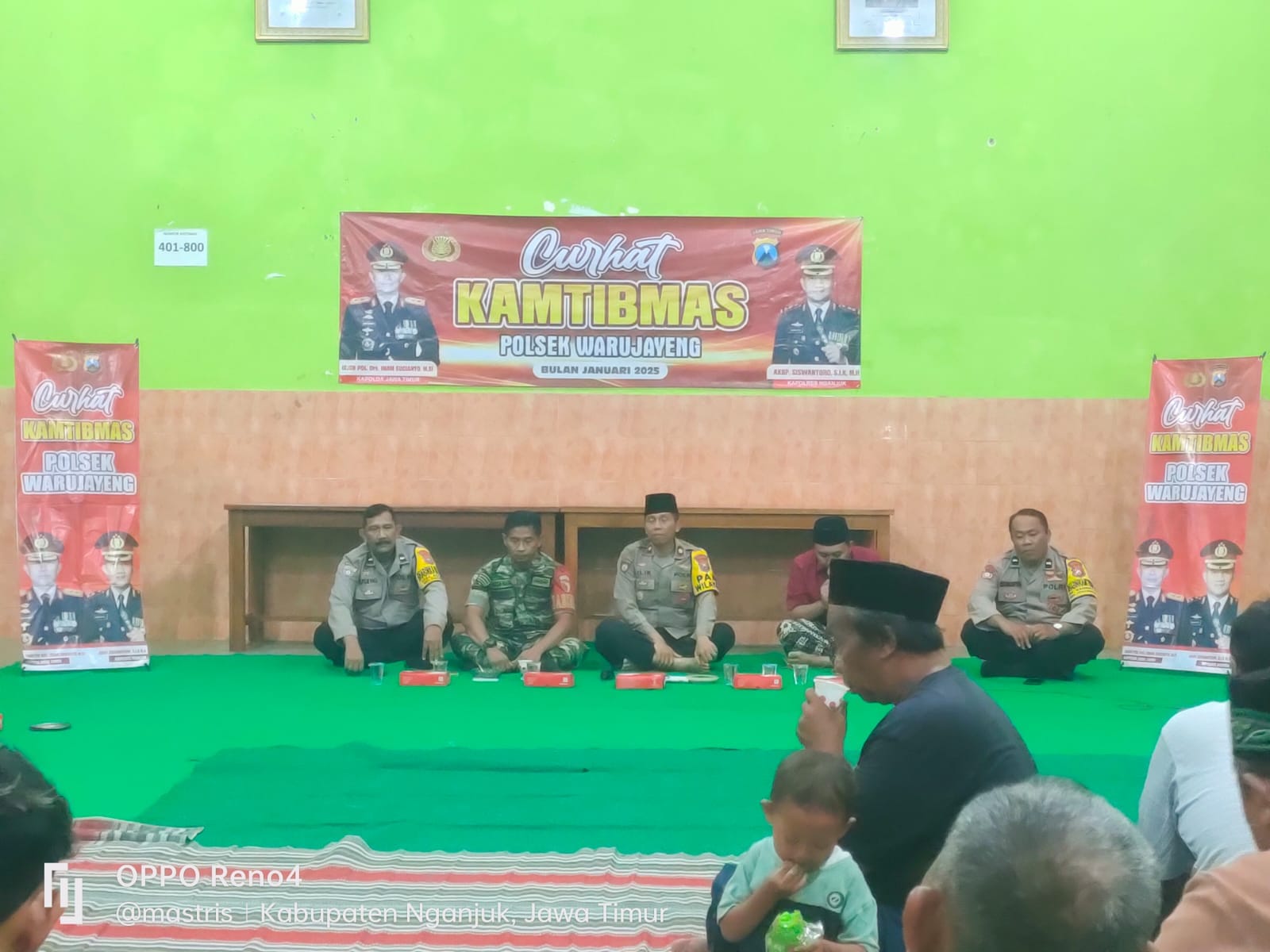 Polsek Warujayeng Gelar Curhat Kamtibmas di Balai Desa Sidoharjo, Tanjunganom