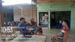 Melalui Komsos Babinsa Desa Woejerana Ajak Warga Jaga Kebersihan Lingkungan