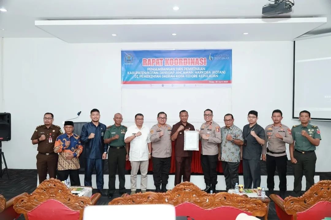 Kasdim 1505/Tidore Hadiri Rapat Kotan, Perkuat Sinergi Cegah Ancaman Narkoba