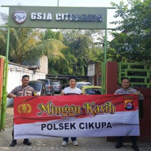 Polsek Cikupa Amankan Kegiatan Ibadah Minggu Kasih di Tiga Gereja, Situasi Kondusif