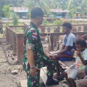 Pastikan Berjalan Dan Sesuai Target, Kasdim 1710/Mimika Tinjau Pengerjaan Sasaran Fisik Pra TMMD Ke-124