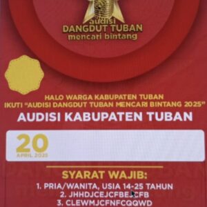 Tuban Mencari Bintang: Audisi Dangdut Terbuka Untuk Semua Talenta Muda Jawa Timur