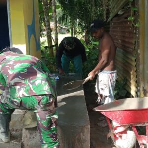 TMMD 124: Perehaban MCK di Kampung Yeflio Capai 39%, Warga Sambut Harapan Hidup Sehat