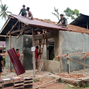 Progres Sasaran Fisik RTLH TMMD Ke-124 Kodim Sorong Capai 45 %