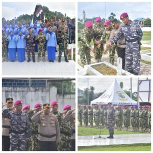 Kolaborasi TNI-Polri dan Pejabat Daerah Meriahkan Ziarah HUT Koarmada III dan Pasmar 3 di Sorong