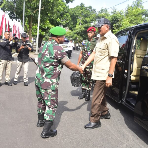 Menhan Tinjau Kesiapan Kunjungan Presiden RI dan Presiden Prancis ke Akademi Militer