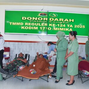 Satgas TMMD Gelar Aksi Donor Darah, Wujud Kepedulian Untuk Kemanusiaan