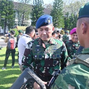 Danlanud Sultan Hasanuddin Hadiri Upacara Penyambutan Satgas Pamtas RI-PNG Yonif 432/WSJ