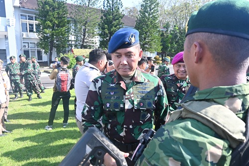 Danlanud Sultan Hasanuddin Hadiri Upacara Penyambutan Satgas Pamtas RI-PNG Yonif 432/WSJ