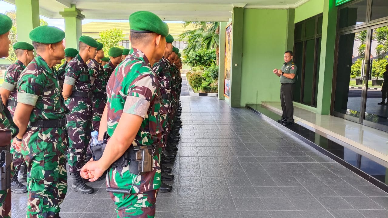 Kasrem 091/ASN Menerima Korp Raport Prajurit Batalyon Infanteri Teritorial Pembangunan