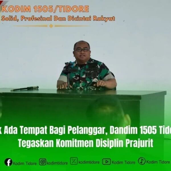 Tak Ada Tempat Bagi Pelanggar, Dandim 1505 Tidore Tegaskan Komitmen Disiplin Prajurit
