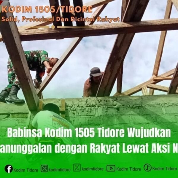 Babinsa Kodim 1505 Tidore Wujudkan Kemanunggalan dengan Rakyat Lewat Aksi Nyata