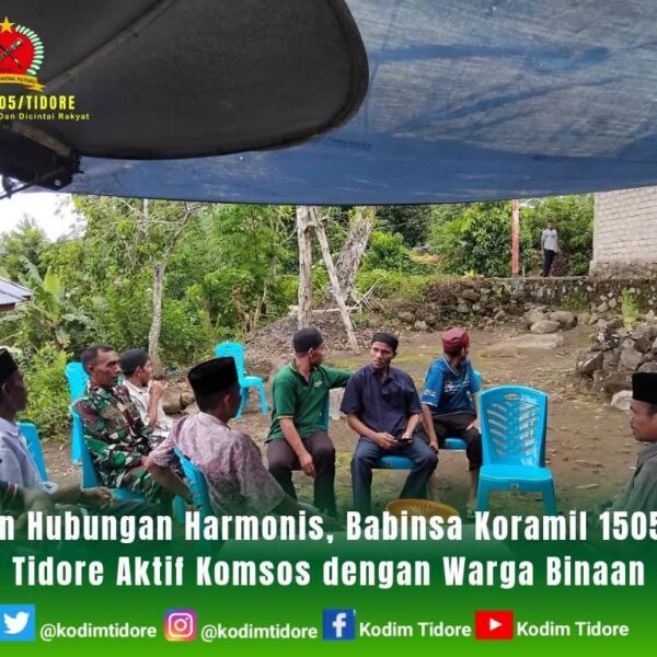 Jalin Hubungan Harmonis, Babinsa Koramil 1505-02 Tidore Aktif Komsos dengan Warga Binaan