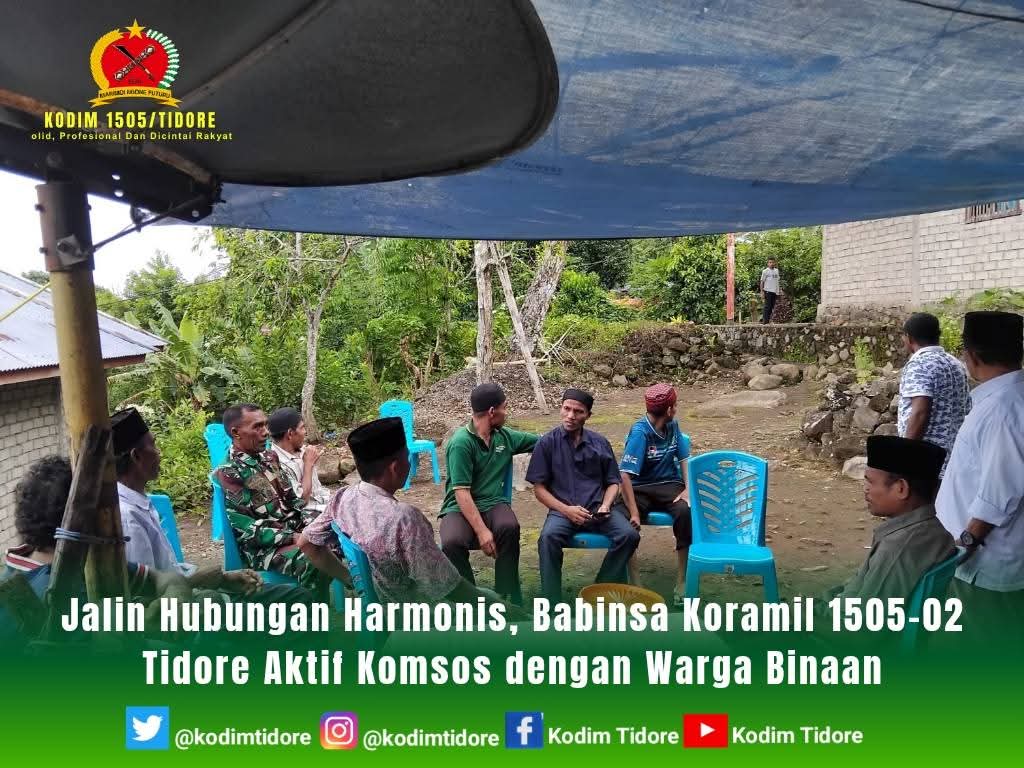 Jalin Hubungan Harmonis, Babinsa Koramil 1505-02 Tidore Aktif Komsos dengan Warga Binaan