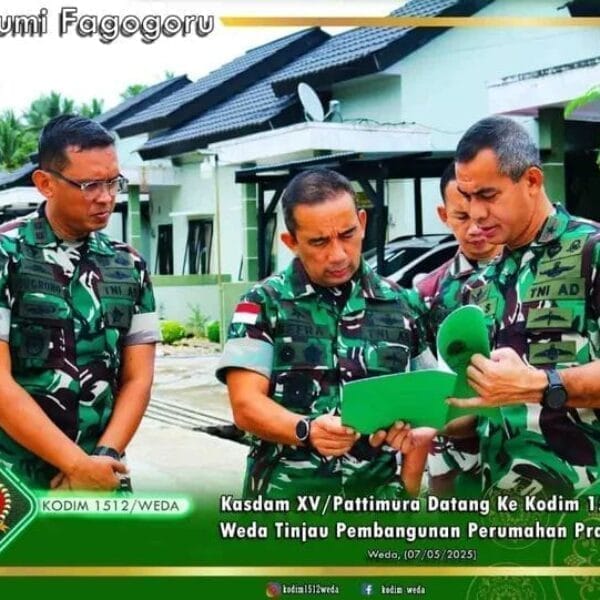 Kasdam XV/Pattimura Datang Ke Kodim 1512/Weda Tinjau Pembangunan Perumahan Prajurit