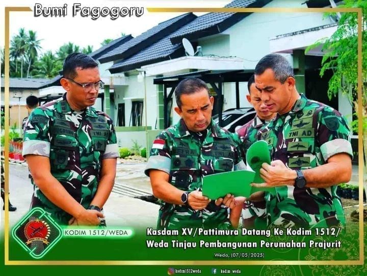 Kasdam XV/Pattimura Datang Ke Kodim 1512/Weda Tinjau Pembangunan Perumahan Prajurit