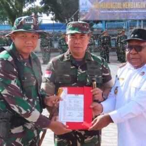Berakhir Dengan Sukses, Dandim 1710/Mimika Bersama Pangdam XVII/Cenderawasih Menutup Kegiatan TMMD Reg Ke-124