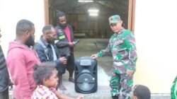 Jaga Hubungan Kerukunan Umat Beragama, Danramil 1710-04/Tembagapura Berikan Bantuan Speaker Ke Gereja
