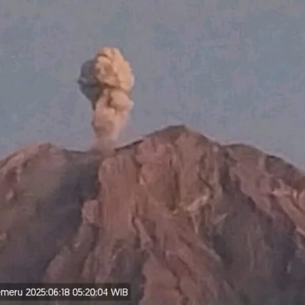 Gunung Semeru Kembali Erupsi, Kolom Abu Capai 600 Meter di Atas Puncak