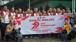 Wakapolresta Tangerang Pimpin Bakti Religi di Masjid Al Barokah Kampung Ciatuy, Desa Sodong