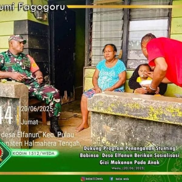 Dengan Cara ini Babinsa Selalu Perhatikan Pertumbuhan Gizi Anak di Desa Binaannya