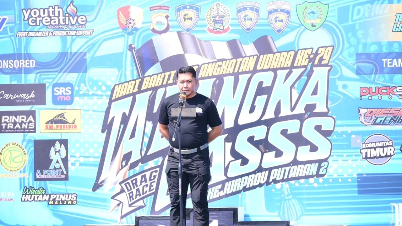 Jelang Hari Bhakti TNI AU Ke-78, Danlanud Sultan Hasanuddin Buka Kejuaraan Dragrace Kejurprov Putaran 2