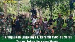 TNI Hijaukan Lingkungan, Koramil 1505-05 Sofifi Tanam Pohon Bersama Warga