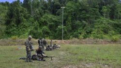 Tingkatkan Kemampuan Tempur, Satkopaska Koarmada III Gelar Latihan Menembak Senjata Bantu di Sorong