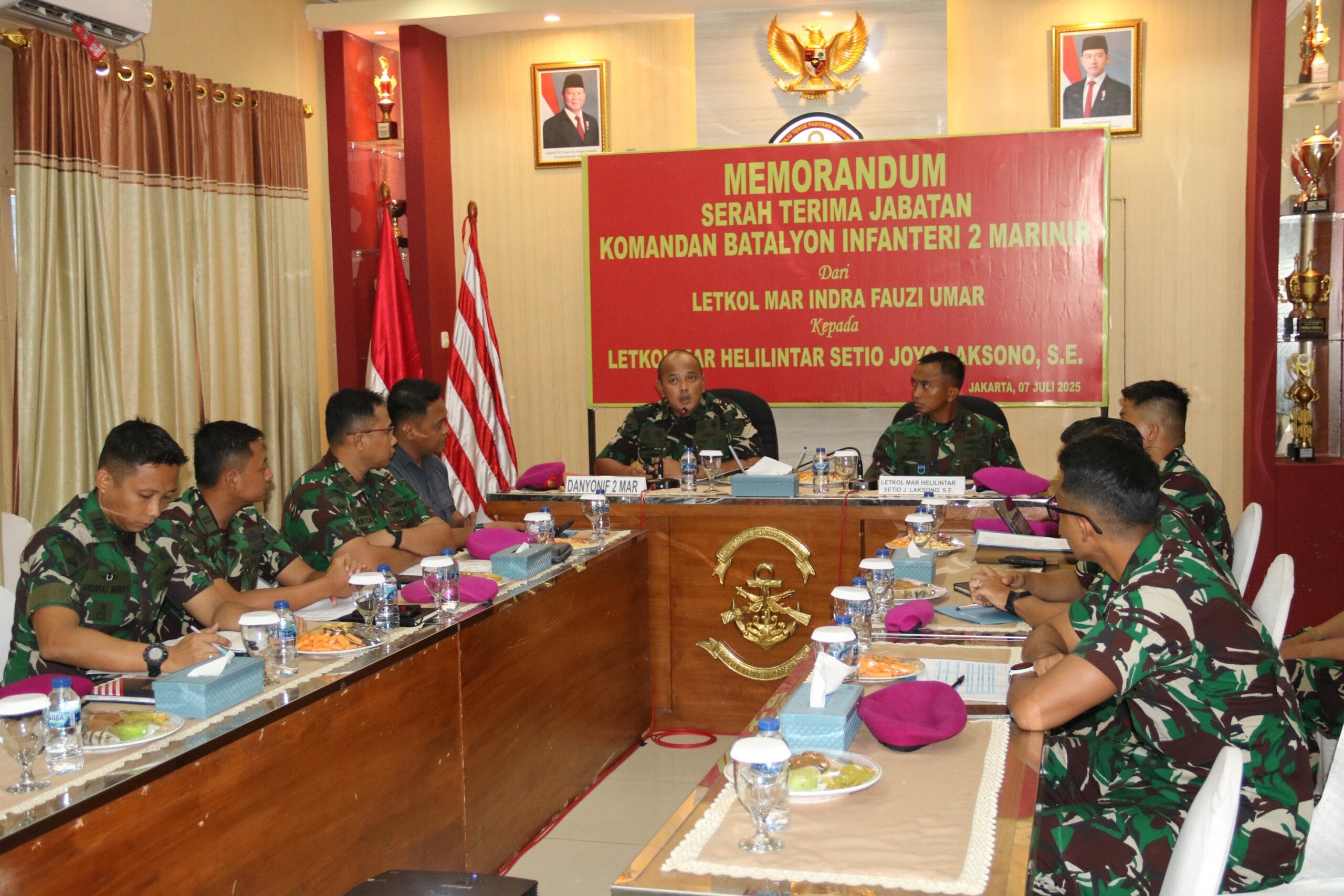 Danyonif 2 Marinir Laksanakan Memorandum Jelang Sertijab