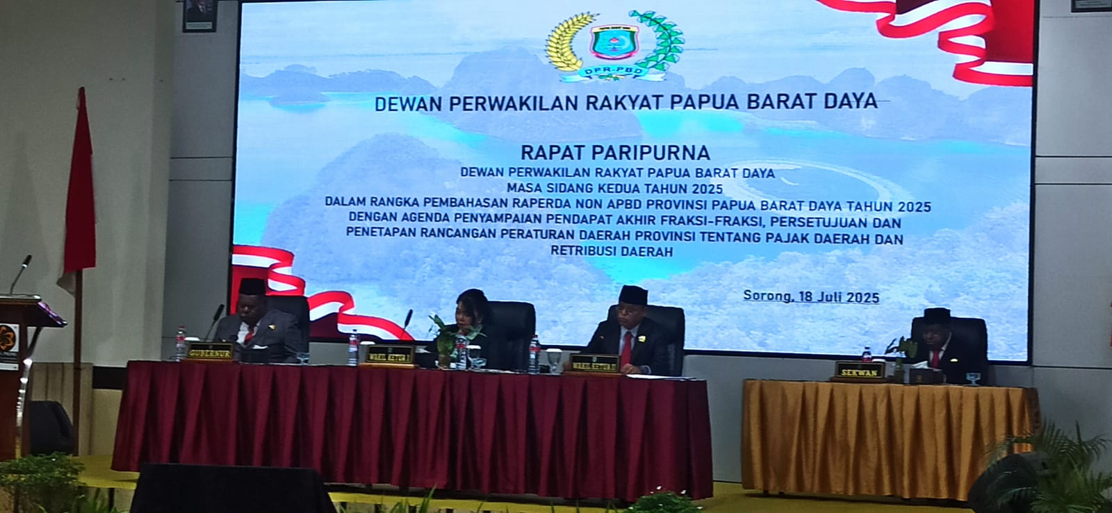 DPR Papua Barat Daya Tetapkan Raperda Pajak dan Retribusi Daerah 2025