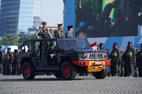 Panglima TNI Hadiri Peringatan Hari Bhayangkara ke-79 di Silang Monas