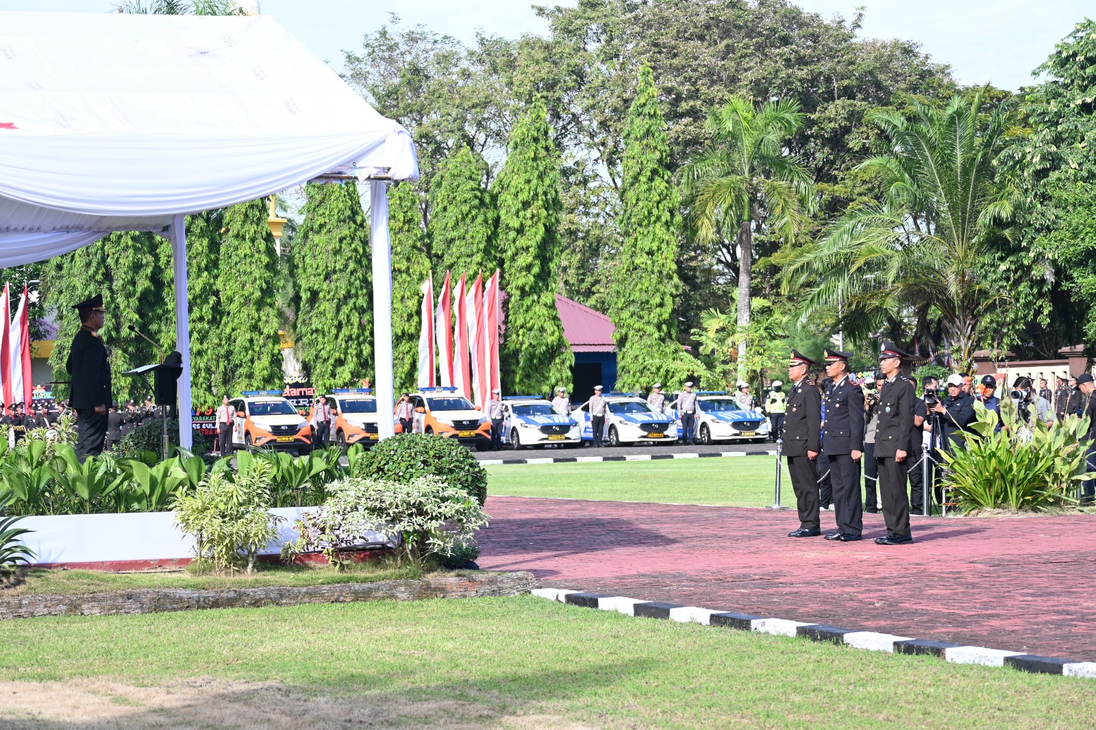 Danlanud Sultan Hasanuddin Hadiri Upacara Peringatan HUT Bhayangkara ke-79