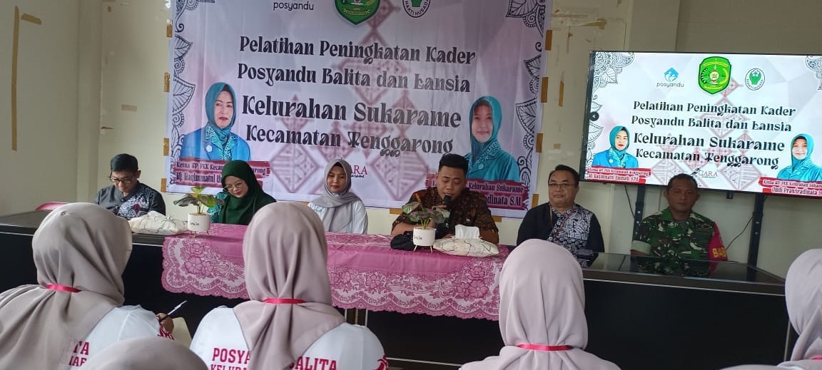 Tingkatkan Kualitas Pelayanan, Babinsa Sukarame Hadiri Pelatihan Kader Posyandu Balita dan Lansia