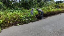Satgas Pamtas RI-PNG Yonif 126/KC Gelar Karya Bakti Merah Putih Bersama Warga Kampung Ninati