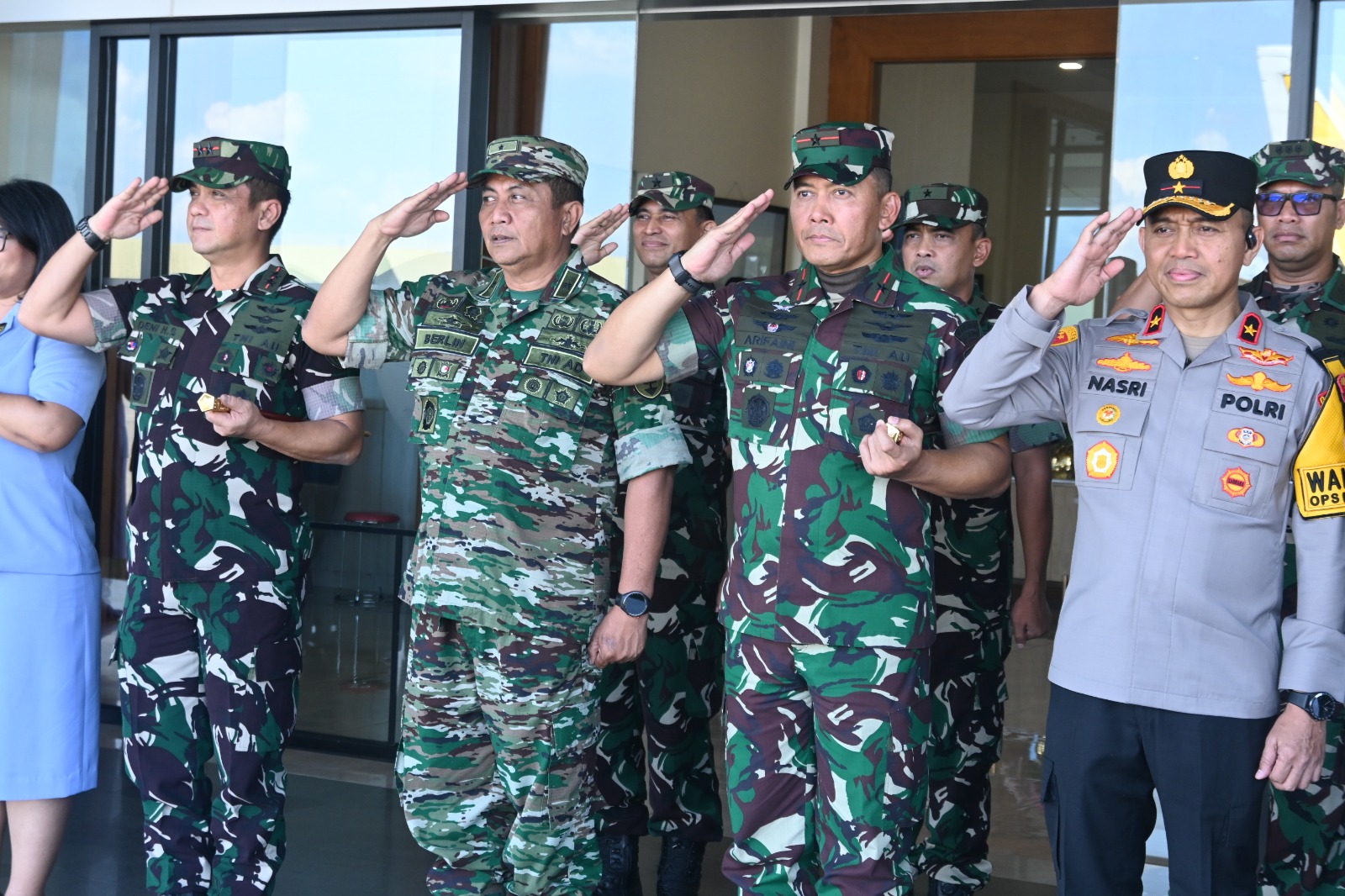 Danlanud Sultan Hasanuddin Mengantar Keberangkatan Pangkogabwilhan II Usai Kunker di Makassar