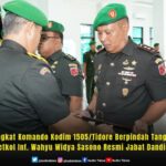 Tongkat Komando Kodim 1505/Tidore Berpindah Tangan, Letkol Inf. Wahyu Widya Sasono Resmi Jabat Dandim