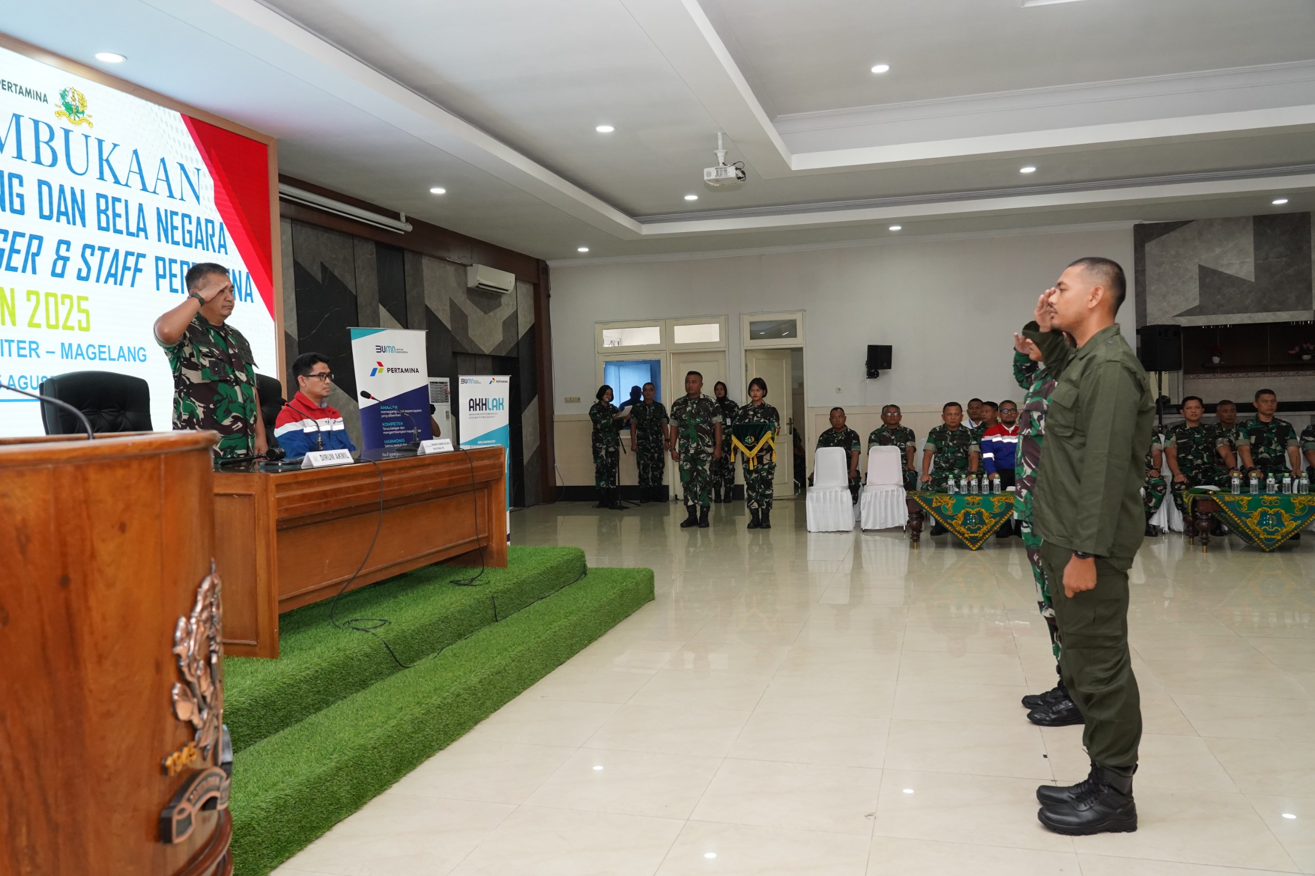 Dirum Akmil Buka Pelatihan Wawasan Kebangsaan dan Bela Negara bagi Asisten Manajer dan Staf Pertamina