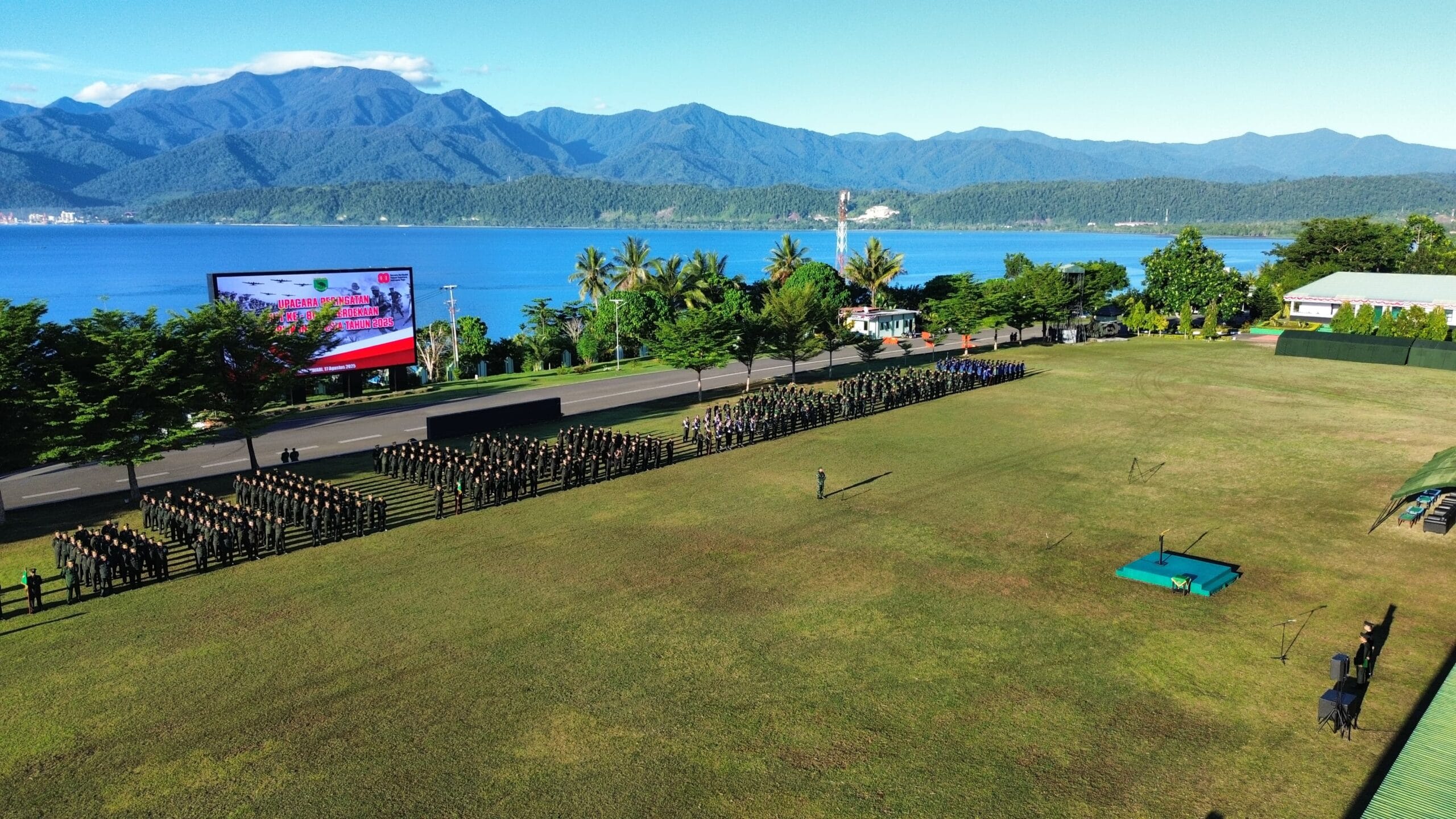 Pangdam Kasuari Pimpin HUT Ke 80 Kemerdekaan RI "TNI Prima, Garda Terdepan Mendukung Astacita Guna Mewujudkan Kesejahteraan Rakyat