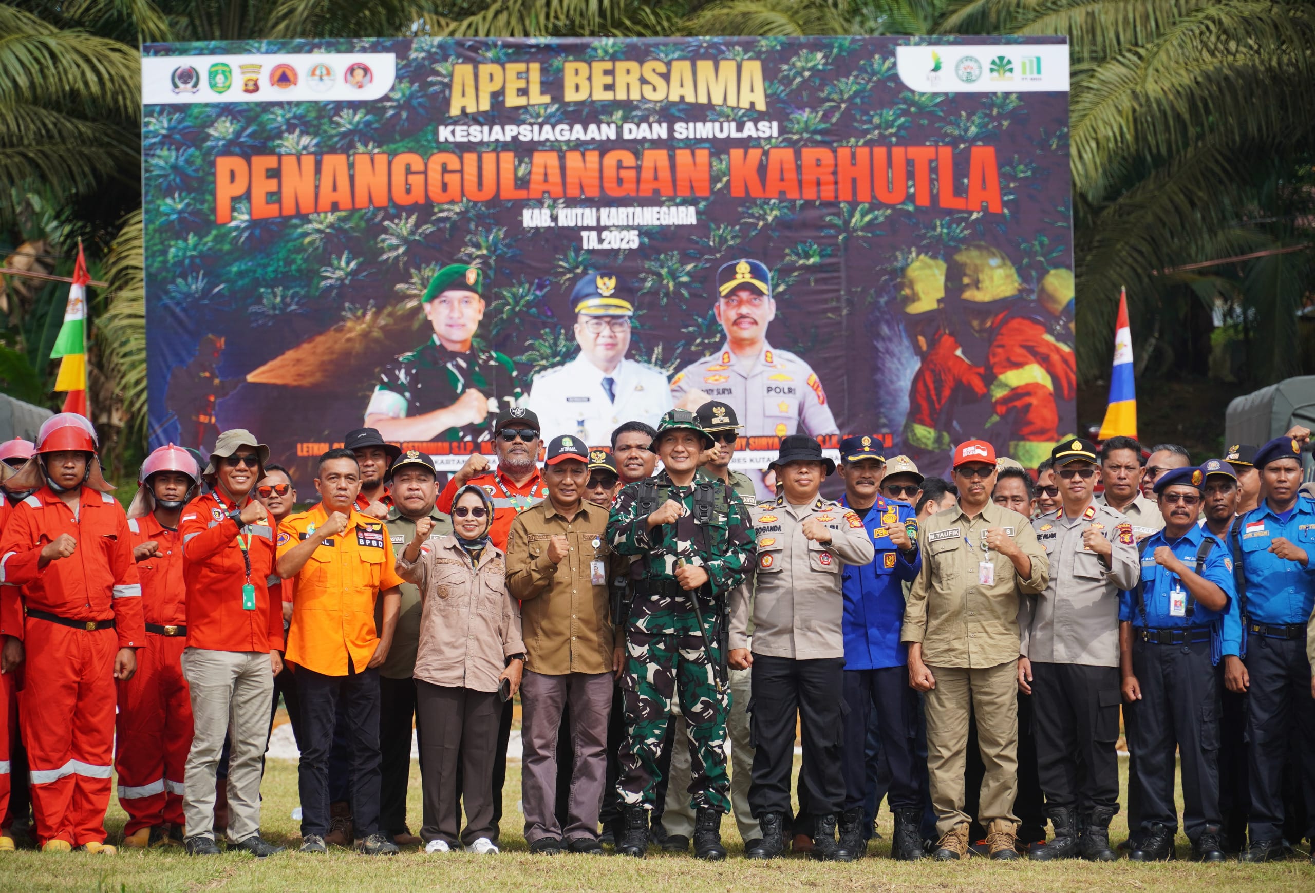 Kodim 0906/Kkr Gelar Apel Kesiapsiagaan Penanggulangan Kebakaran Hutan dan Lahan