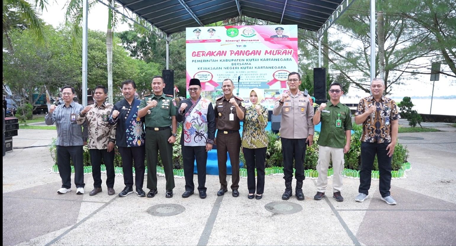 Wujud Sinergi Bersama, Dandim 0906/Kkr Bersama Forkopimda Hadiri Gerakan pangan Murah