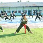 Prajurit Kodim 1505/Tidore Asah Ketangguhan Lewat Latihan Pencak Silat Militer