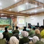 Penguatan Bela Negara, Bati Tuud Koramil Dander bekali Ratusan Mahasiswa STIKes Rajekwesi Bojonegoro dengan Wasbang