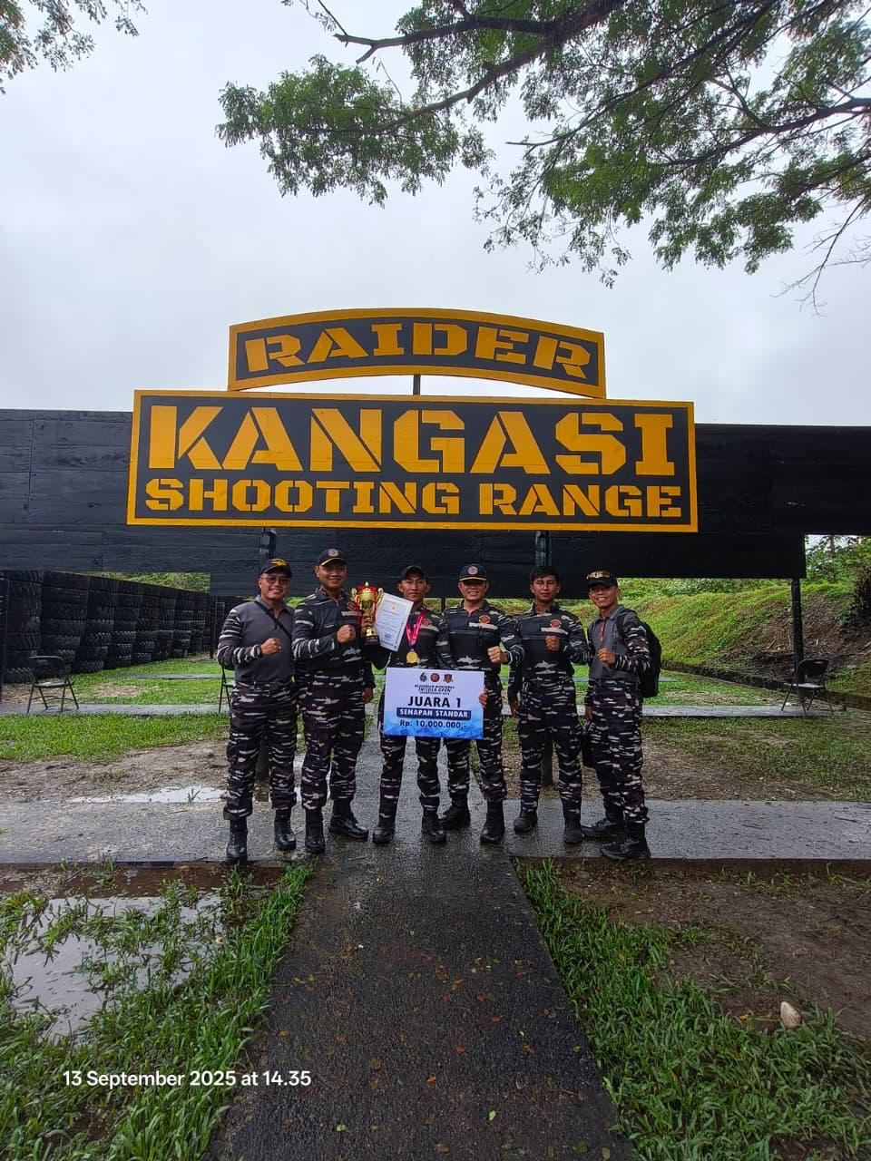 Guskamla Koarmada III Raih Juara I Lomba Menembak Senapan Non Optik 100 M Pada Trisula Open Championship 2025