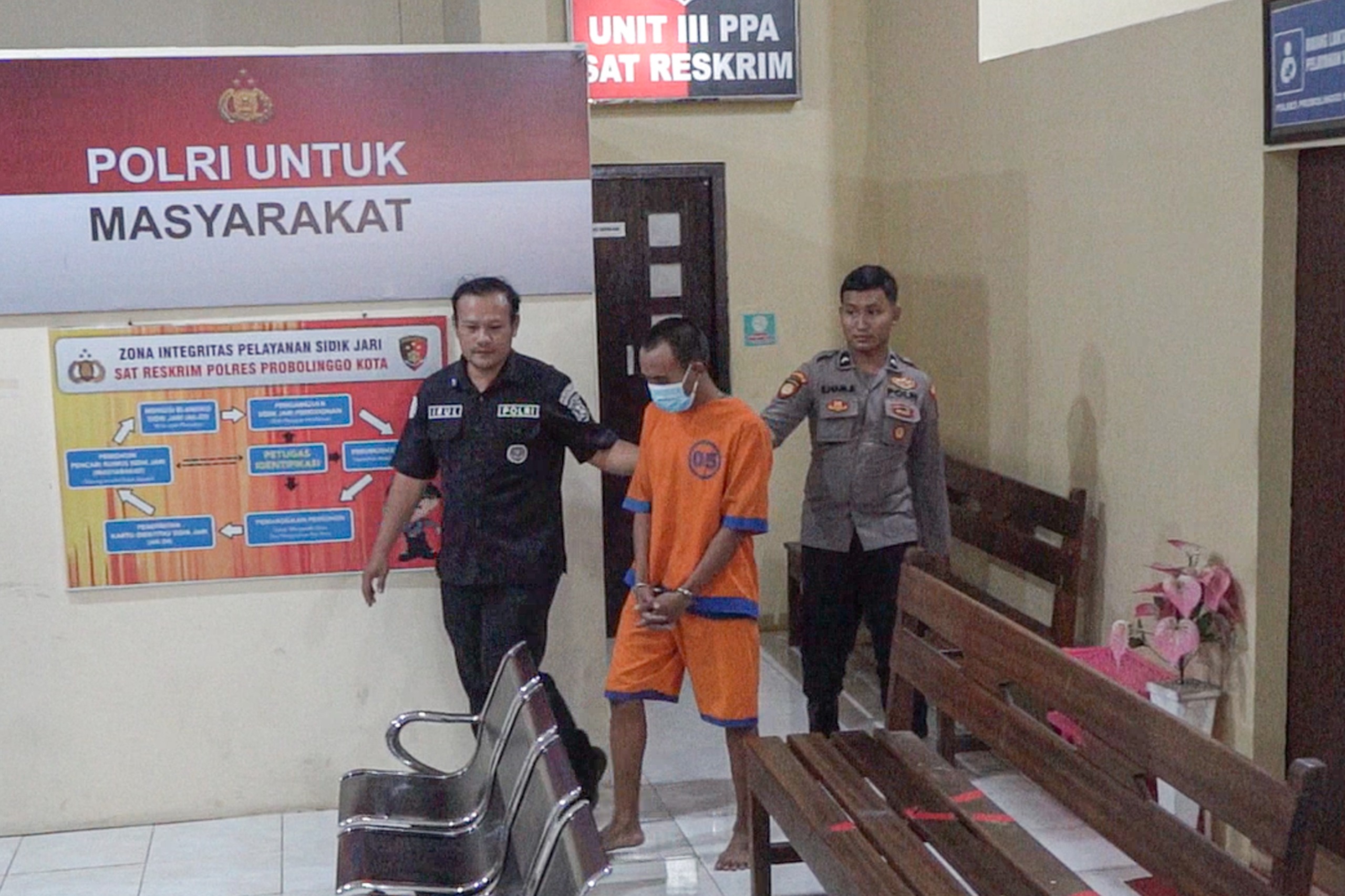 Tak Sampai 24 jam, Pelaku Pemerkosaan Berhasil Dibekuk Sat Reskrim Polres Probolinggo Kota