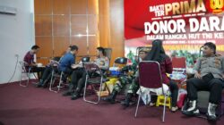 Sambut HUT TNI ke-80, Kodim 0906/Kukar Gelar Bakti Sosial Donor Darah