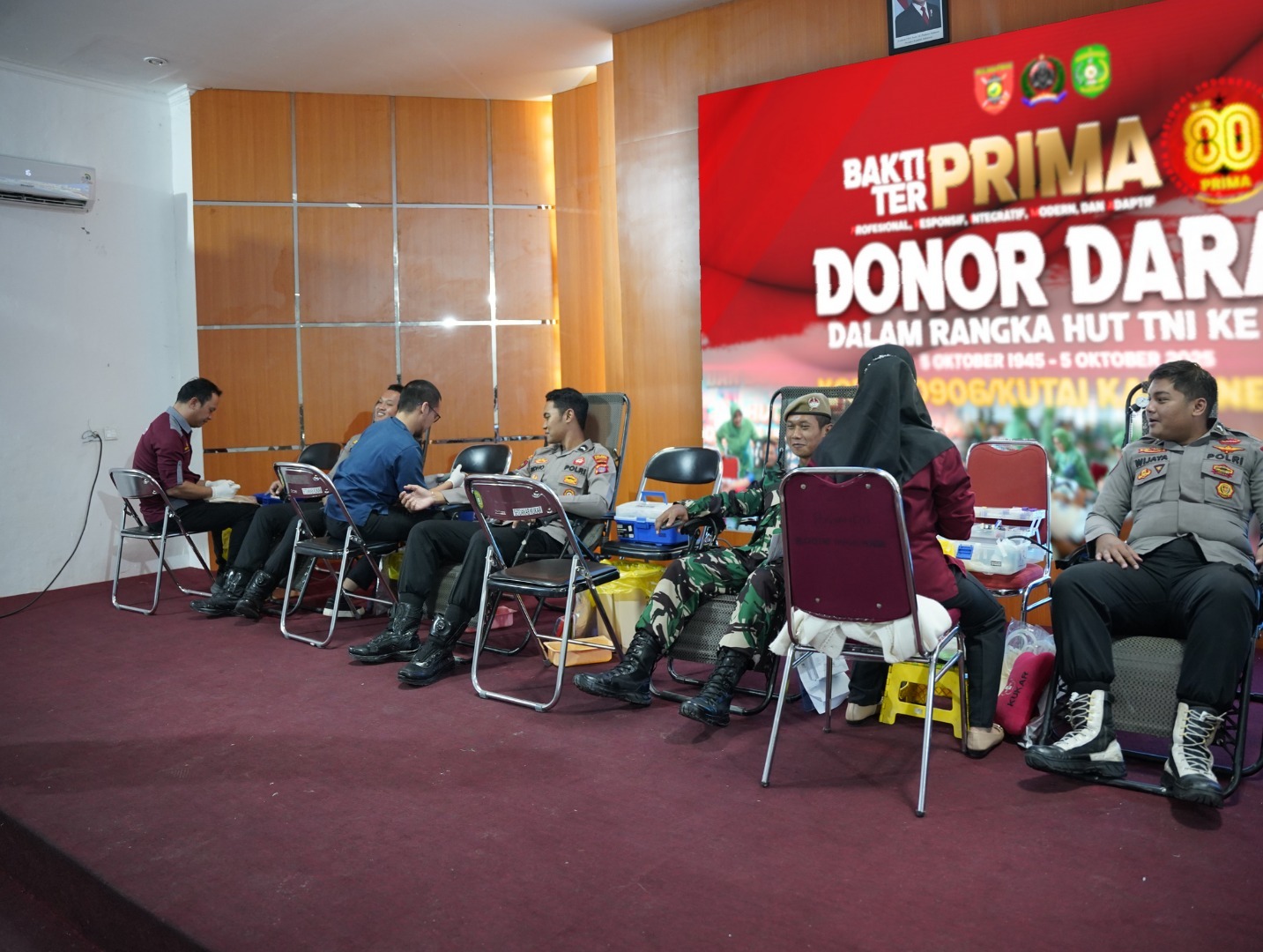 Sambut HUT TNI ke-80, Kodim 0906/Kukar Gelar Bakti Sosial Donor Darah