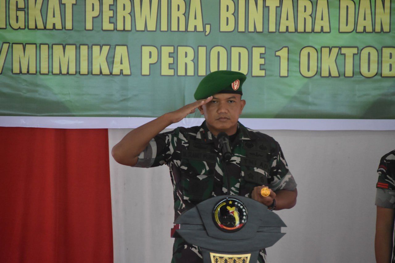 Dandim 1710/Mimika Pimpin Acara Korps Raport Kenaikan Pangkat Prajurit Kodim 1710/Mimika Dandim 1710/Mimika Pimpin Acara Korps Raport Kenaikan Pangkat Prajurit Kodim 1710/Mimika