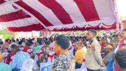 Hari ke II, Personel Polres Maybrat Laksanakan Pengamanan Ibadah KKR Dalam Rangka HUT ke-74 Theofani di Bumi A3